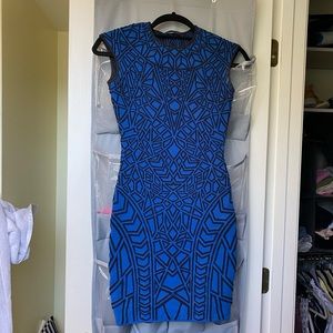 RVN black and blue mini dress
